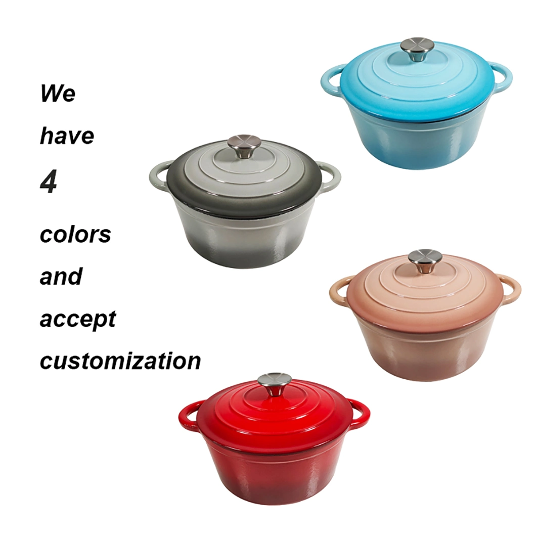 High Quality OEM Design Cast Iron Cookware Set/Non Stick Enamel Kitchen Ware/Soup Pot