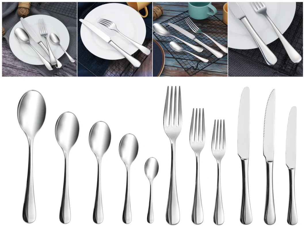 304 Stainless Steel Cutlery Tableware Fork/Spoon/Knife Environmental Dinnerware for Hotel/Restaurant/House/Gift with LFGB/EU/SGS Certificate