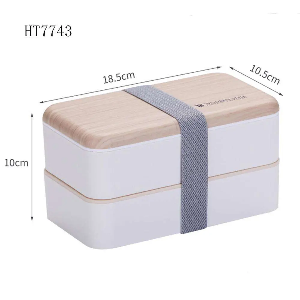 Japanese Style Eco Friendly Portable Plastic Bento Lunch Box Food Packaging Lunch Box