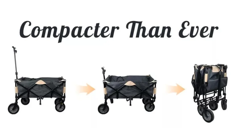 Outdoor Gathering Folding Camp Car Camping Picnic Trailer Multi-Function Pull Cart.