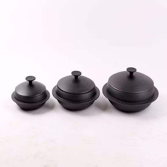 Olla de hierro tradicional coreana de 24 cm, olla de sopa coreana étnica Arirang, olla de hierro fundido