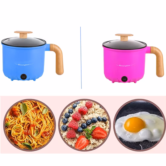 Aparatos de cocina Eléctrico Inteligente 1.5L Olla de cocina para fideos Ramen Sopa Multi Mini Olla eléctrica portátil