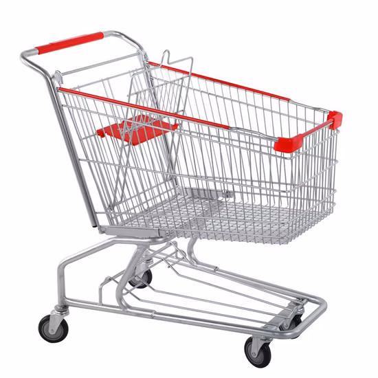 Carrito de compras de plástico rodante/carrito para supermercado
