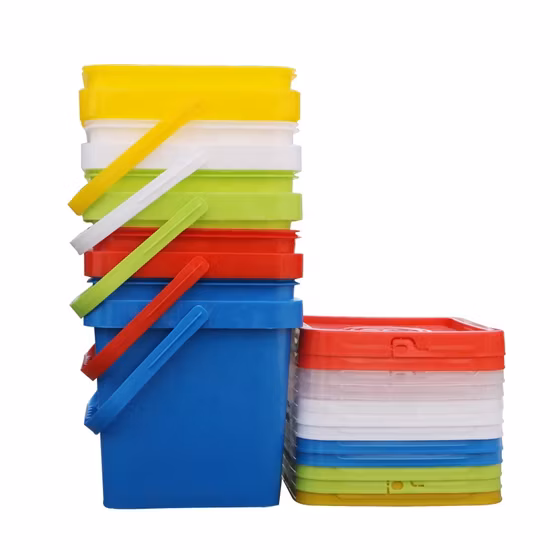 Cubo de embalaje cuadrado de plástico multiusos de material PP