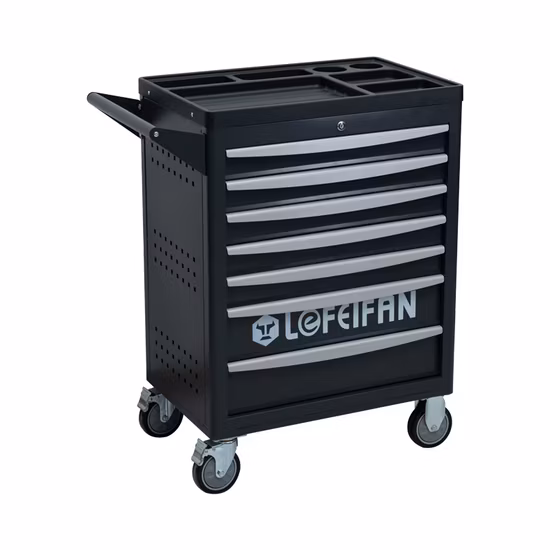 Gabinete de cofre de herramientas de reparación de automóviles con herramientas 1 ~ 7 cajones Carro móvil sobre ruedas