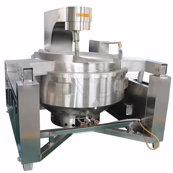 Máquina mezcladora de cocción automática comercial Industrial, chaqueta de calefacción de Gas eléctrica a vapor, hervidor de agua, precio de olla